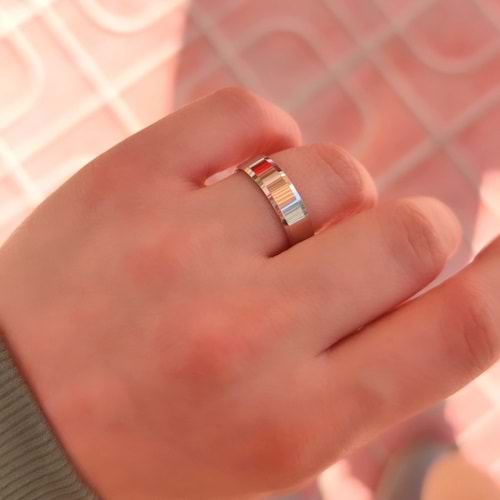 5 MM KLASİK KESİKLİ DÜZ GÜMÜŞ ALYANS - 18