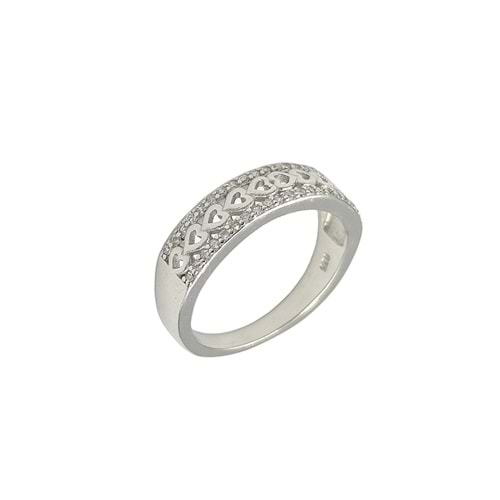 KALP DETAYLI GÜMÜŞ YÜZÜK ALYANS - 17