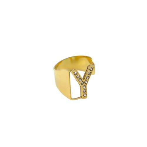 ÇELİK HARF YÜZÜK - Y HARFİ