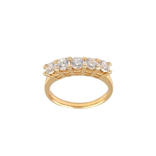 XUPING 4 MM BEŞTAŞ YÜZÜK ROSE - 18