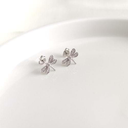 YUSUFCUK GÜMÜŞ KÜPE 7 MM - RODYUM BEYAZ