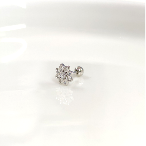 YILDIZ ÇİÇEK GÜMÜŞ TRAGUS PIERCING