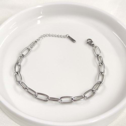 ATAÇ ÇELİK BİLEKLİK 18 CM + 4 CM - BEYAZ