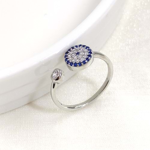 SOSYETE ÇITIR GÜMÜŞ YÜZÜK - RODYUM BEYAZ