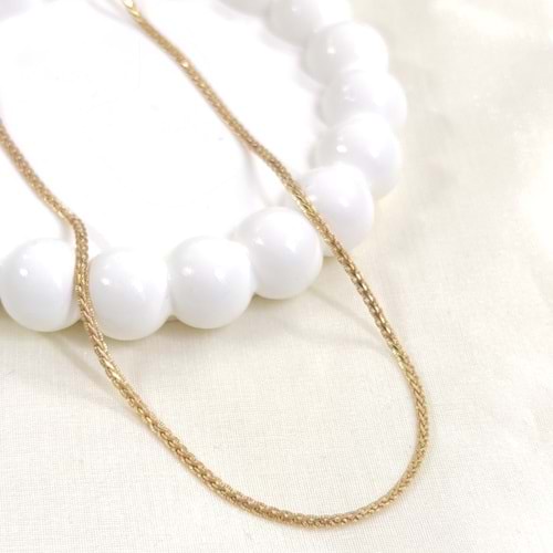 XUPING 45 CM YASSI BURGU MODEL 2 MM KOLYE ZİNCİR ROSE