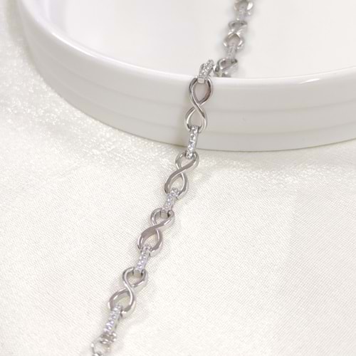SONSUZLUK SU YOLU GÜMÜŞ BİLEKLİK 17+2 CM