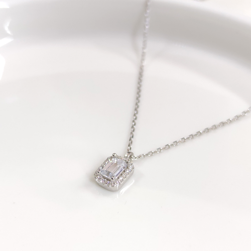 MİNİ BAGET GÜMÜŞ KOLYE 40+5 CM - RODYUM BEYAZ