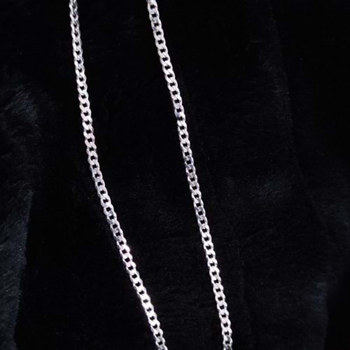 3,5 MM GURMET ERKEK GÜMÜŞ ZİNCİR KOLYE 65 CM