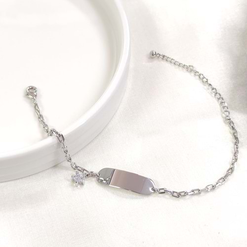 FULLYX PLAKA BİLEKLİK 18+5 CM BEYAZ