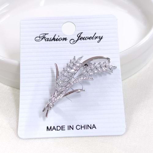 TAŞLI BAŞAK BROŞ 5 CM