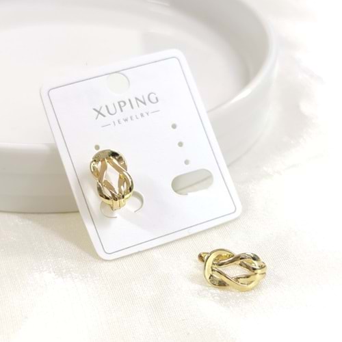 XUPING 10X7 MM DÜĞÜM HALKA KÜPE GOLD