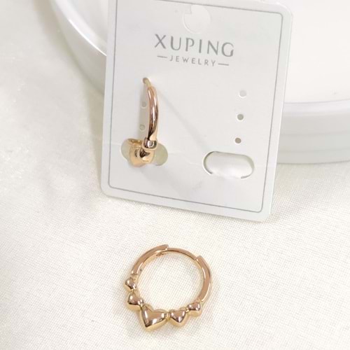 XUPING 14 MM KALP DETAY HALKA KÜPE ROSE