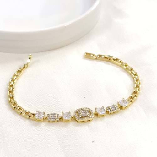 XUPING BAGET TAŞLI BİLEKLİK GOLD 17+2 CM