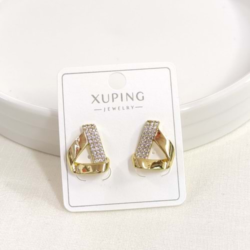 XUPING 15 MM ÜÇGEN ÇİVİ HALKA KÜPE GOLD