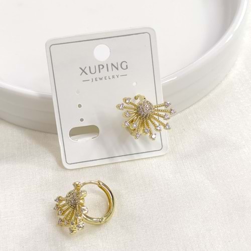 XUPING 12 MM GÜNEŞ HALKA KÜPE GOLD