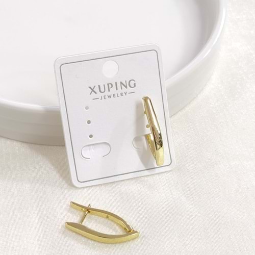 XUPING 15X9MM ÜÇGEN OVAL HALKA KÜPE GOLD