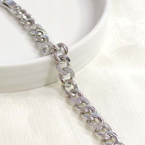 XUPING TAŞLI GURMET BİLEKLİK BEYAZ 17+2CM