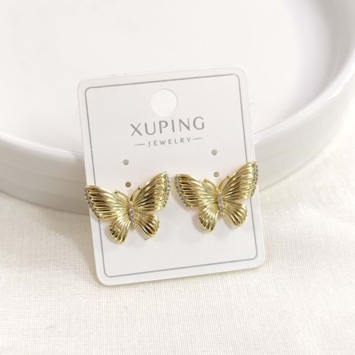 XUPING 20 MM KELEBEK ÇİVİ KÜPE GOLD