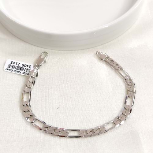 XUPING 6 MM FIGARO BİLEKLİK BEYAZ 19 CM