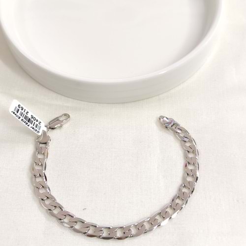 XUPING 6 MM YASSI GURMET BİLEKLİK BEYAZ 19 CM