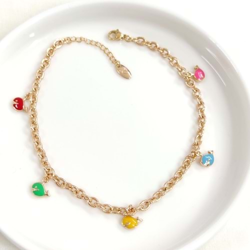 XUPING RENKLİ MİNELİ BALIK HALHAL ROSE 26+3 CM