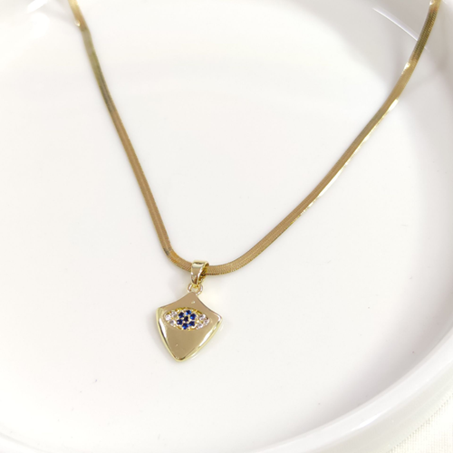 ÇELİK ÜÇGEN PLAKA KOLYE 40+5 CM