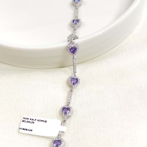 MOR KALP GÜMÜŞ BİLEKLİK