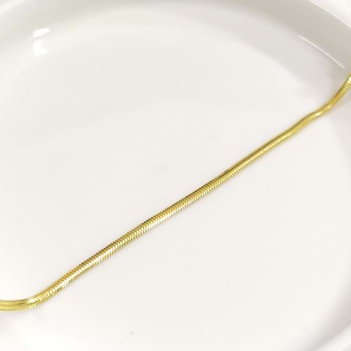 2,5 MM YASSI GÜMÜŞ BİLEKLİK - ALTIN SARI