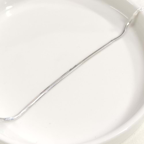 2,5 MM YASSI GÜMÜŞ BİLEKLİK - BEYAZ