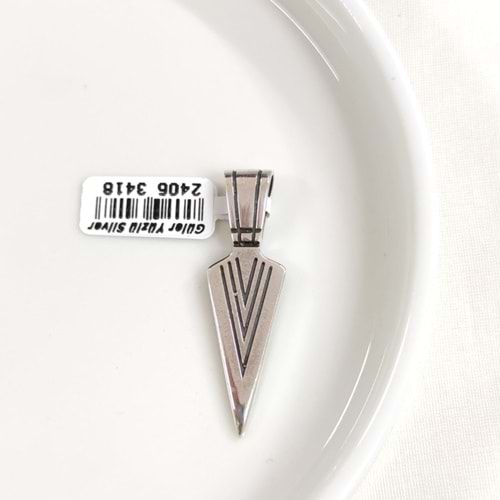 MIZRAK GÜMÜŞ KOLYE UCU 42MM