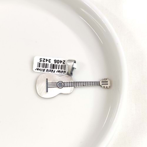 GİTAR GÜMÜŞ KOLYE UCU 45MM