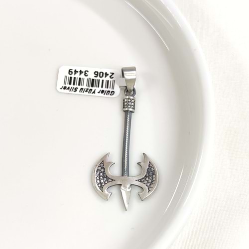 BALTA GÜMÜŞ KOLYE UCU 43MM