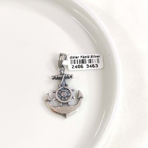 ÇAPA GÜMÜŞ KOLYE UCU 34X22MM