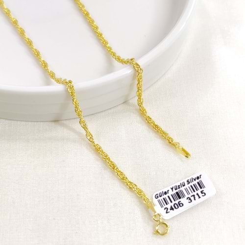 2,5 MM BURGU GÜMÜŞ ZİNCİR 55 CM