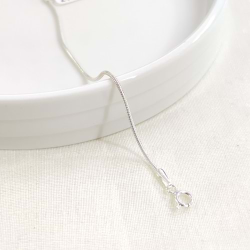 1,20 MM GÜMÜŞ YILAN ZİNCİR BİLEKLİK 19 CM