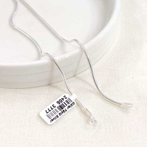 1,85 MM GÜMÜŞ YILAN ZİNCİR KOLYE 55 CM