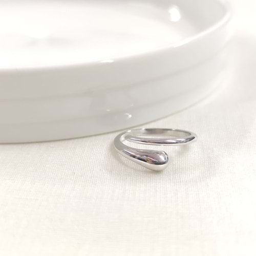 SARMAL GÜMÜŞ YÜZÜK - RODYUM BEYAZ