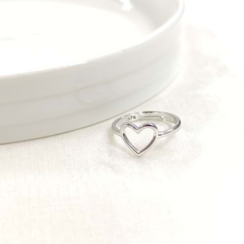 KALP AYARLANABİLİR GÜMÜŞ YÜZÜK