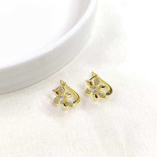 İTHAL ÇİÇEK GÜMÜŞ HALKA KÜPE