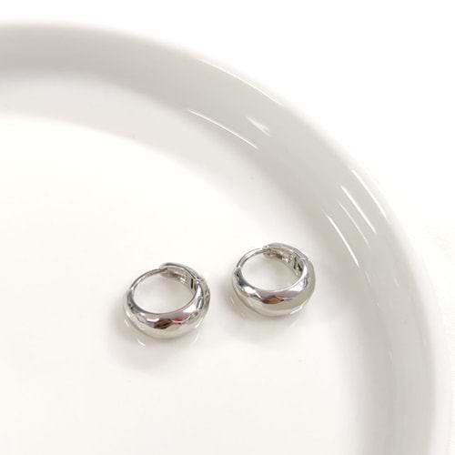 İTHAL DESENLİ BOMBELİ 10 MM GÜMÜŞ HALKA KÜPE