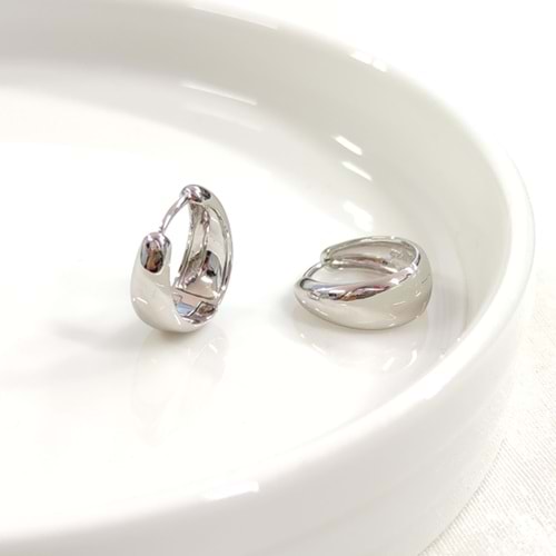 İTHAL BOMBELİ GÜMÜŞ 12 MM HALKA KÜPE