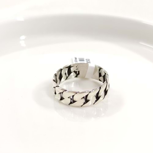 7,50 MM GÜMÜŞ GURMET DESEN OKSİTLİ ALYANS YÜZÜK - 20