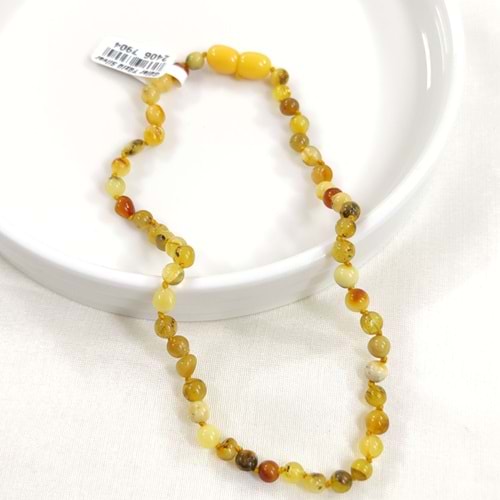 KEHRİBAR DOĞAL TAŞ BEBEK KOLYESİ