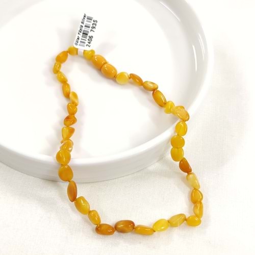 KEHRİBAR DOĞAL TAŞ BEBEK KOLYESİ