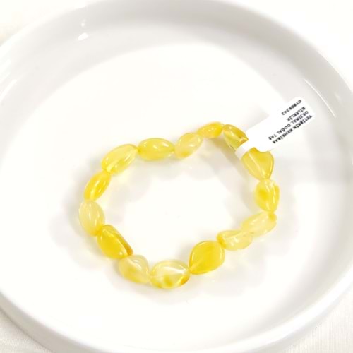 YETİŞKİN KEHRİBAR ORJİNAL DOĞAL TAŞ BİLEKLİK