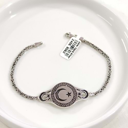 2,50 MM KRAL ZİNCİRLİ AY YILDIZ ERKEK BİLEKLİK 20 CM