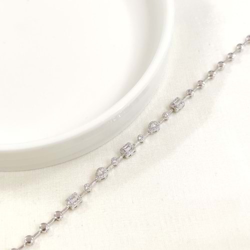 İTHAL BAGET DAMLA MONTÜR KİBAR GÜMÜŞ BİLEKLİK 17 CM