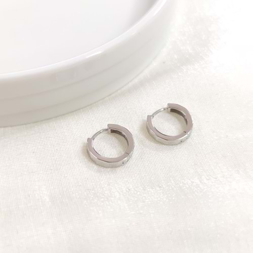 İTHAL 10 MM DESENLİ GÜMÜŞ HALKA KÜPE