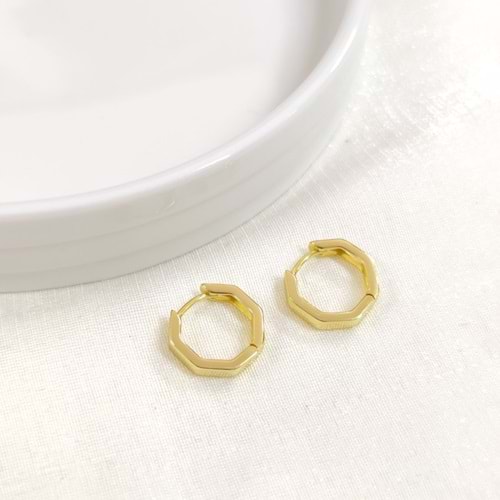 İTHAL 12 MM SEKİZGEN GÜMÜŞ HALKA KÜPE