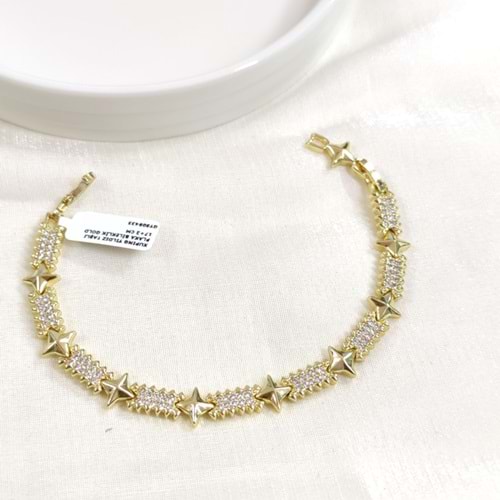 XUPING YILDIZ TAŞLI PLAKA BİLEKLİK GOLD 17+2 CM